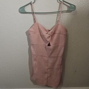 Elegant Pink Strappy Blouse